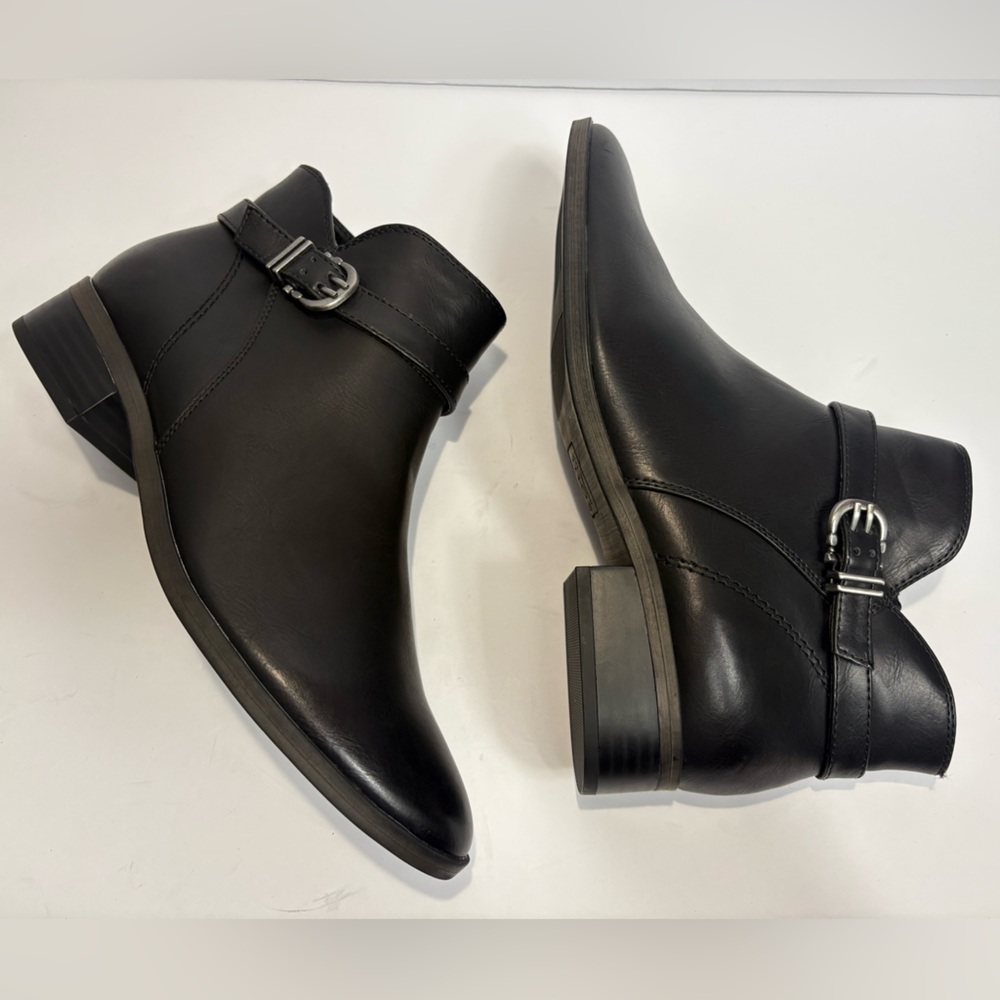 Soul Naturalizer Rosaline Women’s Sz 9.5 Black Faux Leather Side Zip Booties